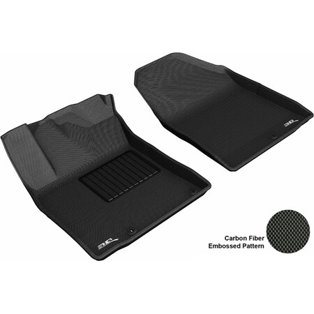 3D Maxpider Kagu 1st Row Black Floor Liners for 2019 Hyundai Kona L1HY09111509